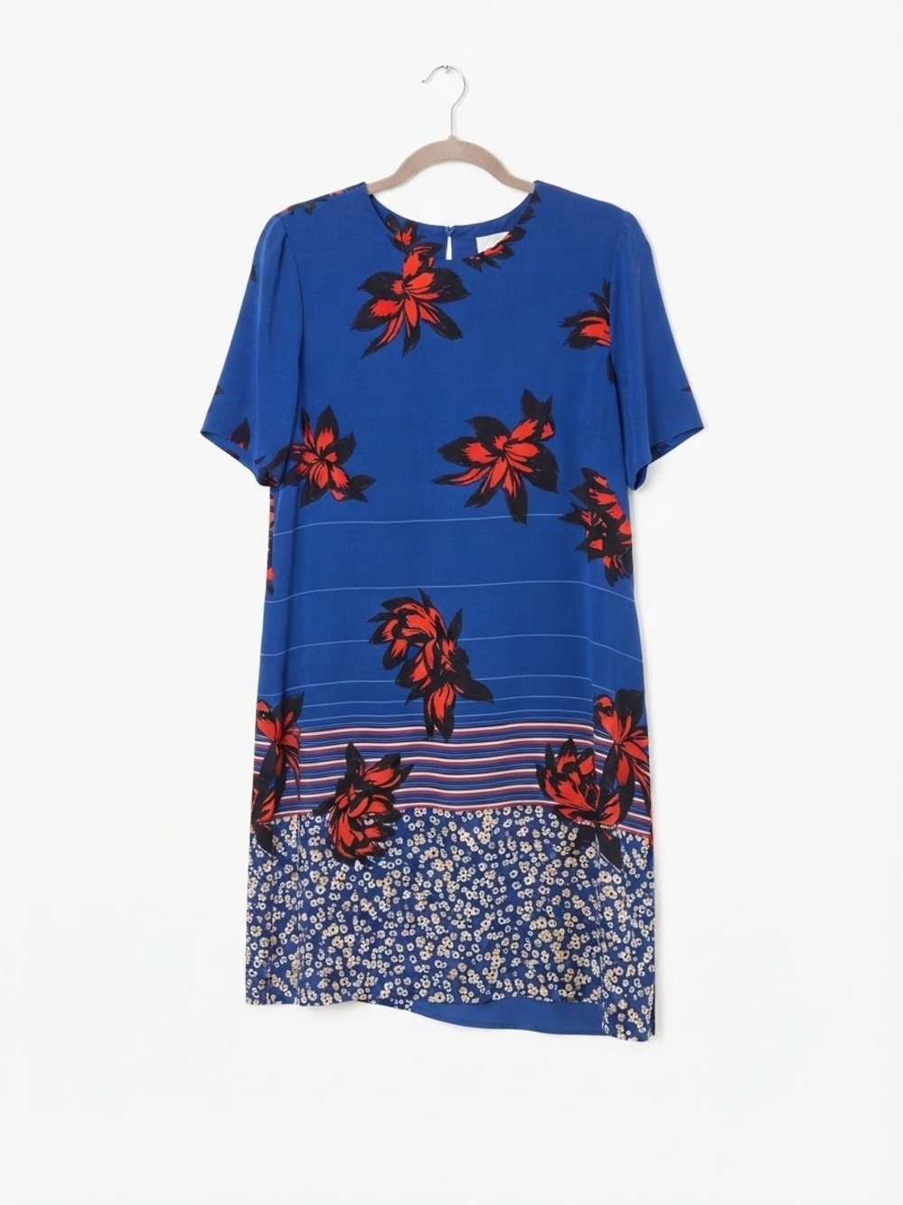 Silk Anímale Floral Panel Shift Dress Avant Garde Maximalism Size 38